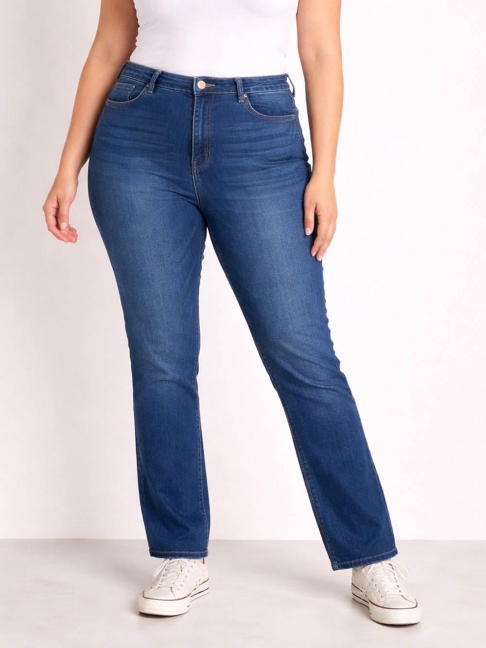 Wit & Wisdom Blue Straight Leg Jeans Size 16 Stretch Denim